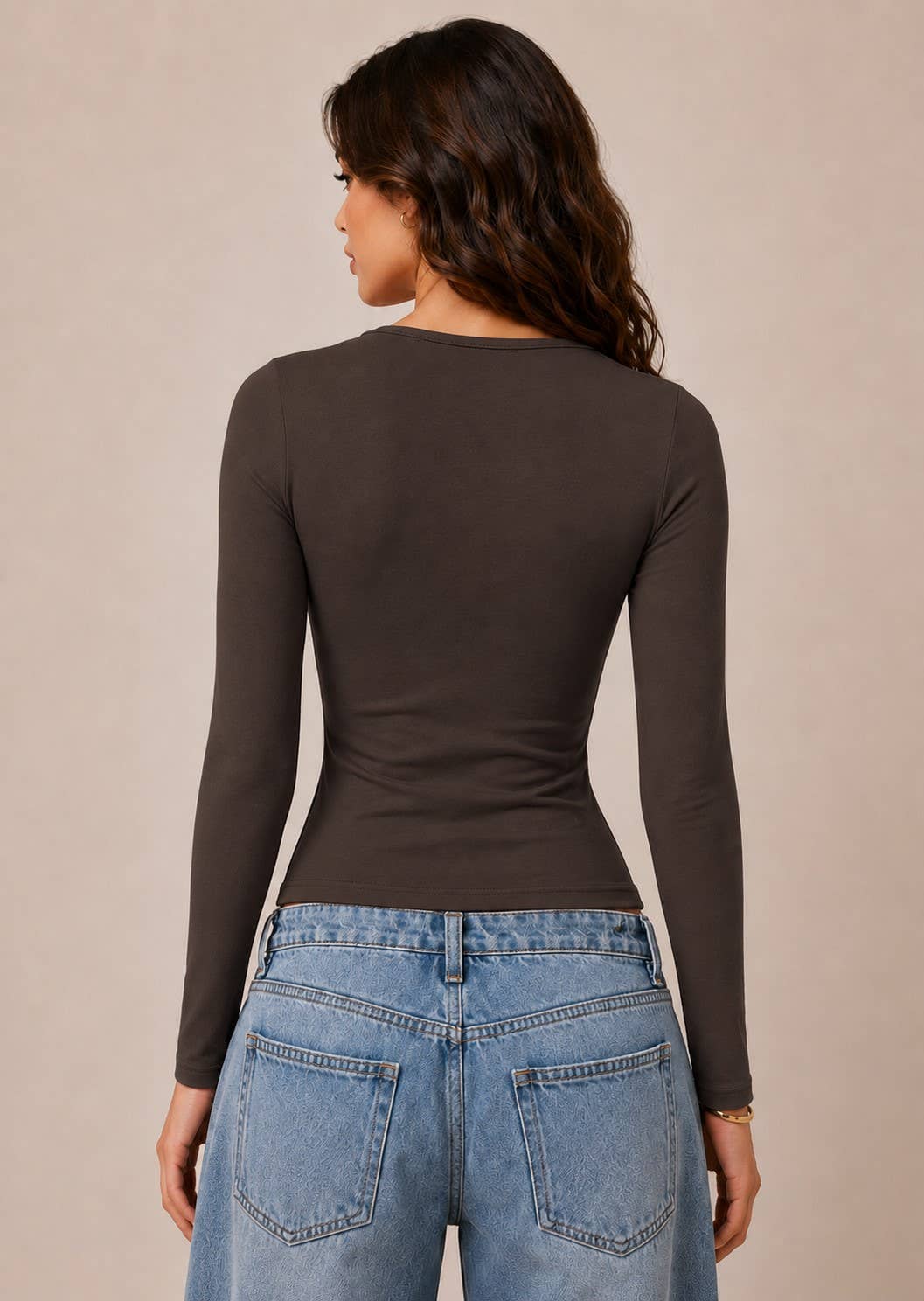 JT56670L - SWEETHEART NECK W/RUCHED LONG SLEEVE TOP