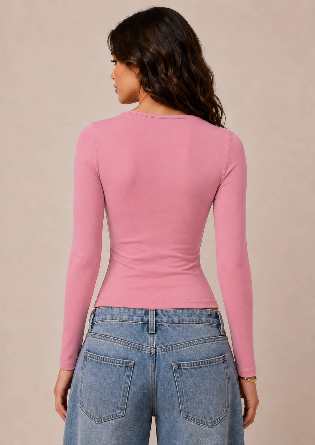 JT56670L - SWEETHEART NECK W/RUCHED LONG SLEEVE TOP