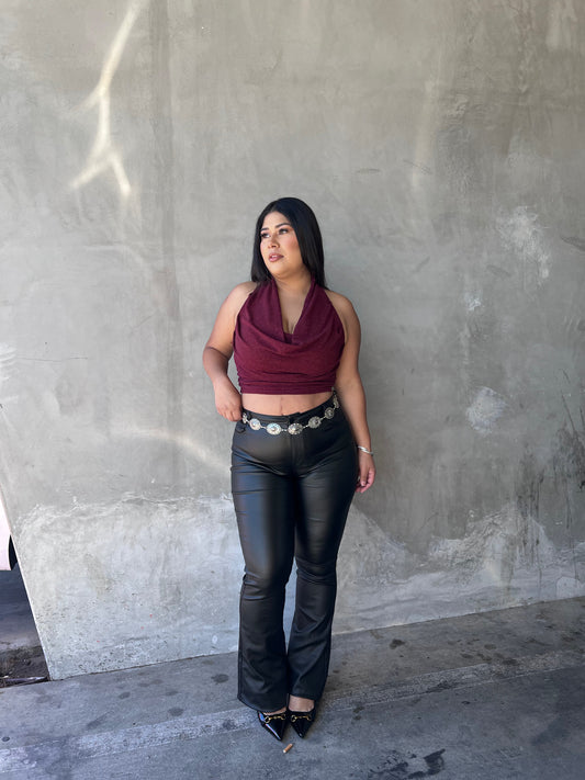 Flair Black Leather pants