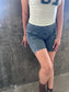 Washed Biker Shorts