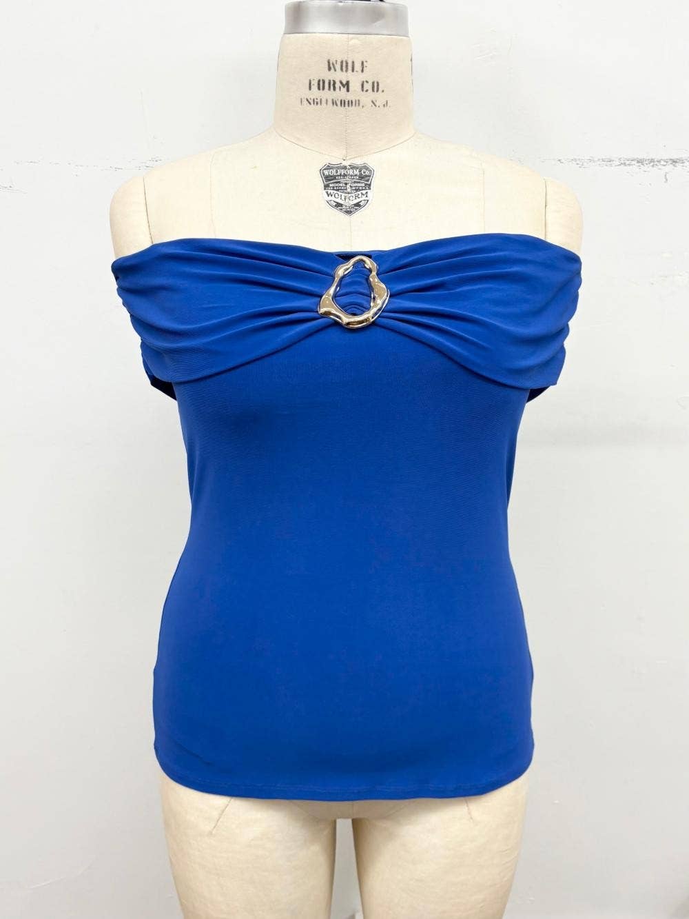 Plus Size Off-Shoulder ITY Top with Metal Accent 3