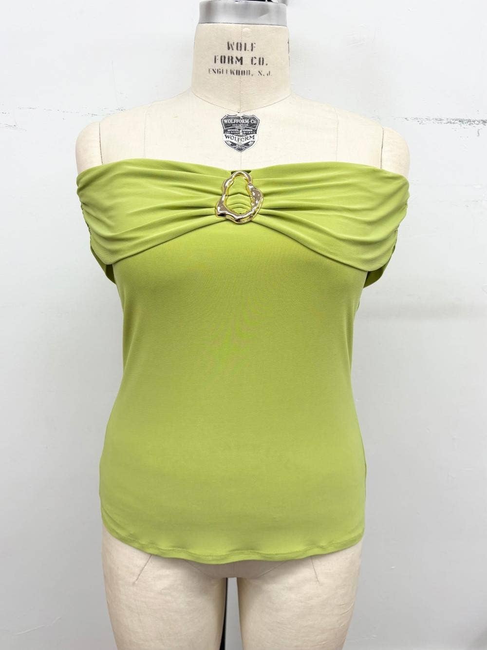 Plus Size Off-Shoulder ITY Top with Metal Accent 3